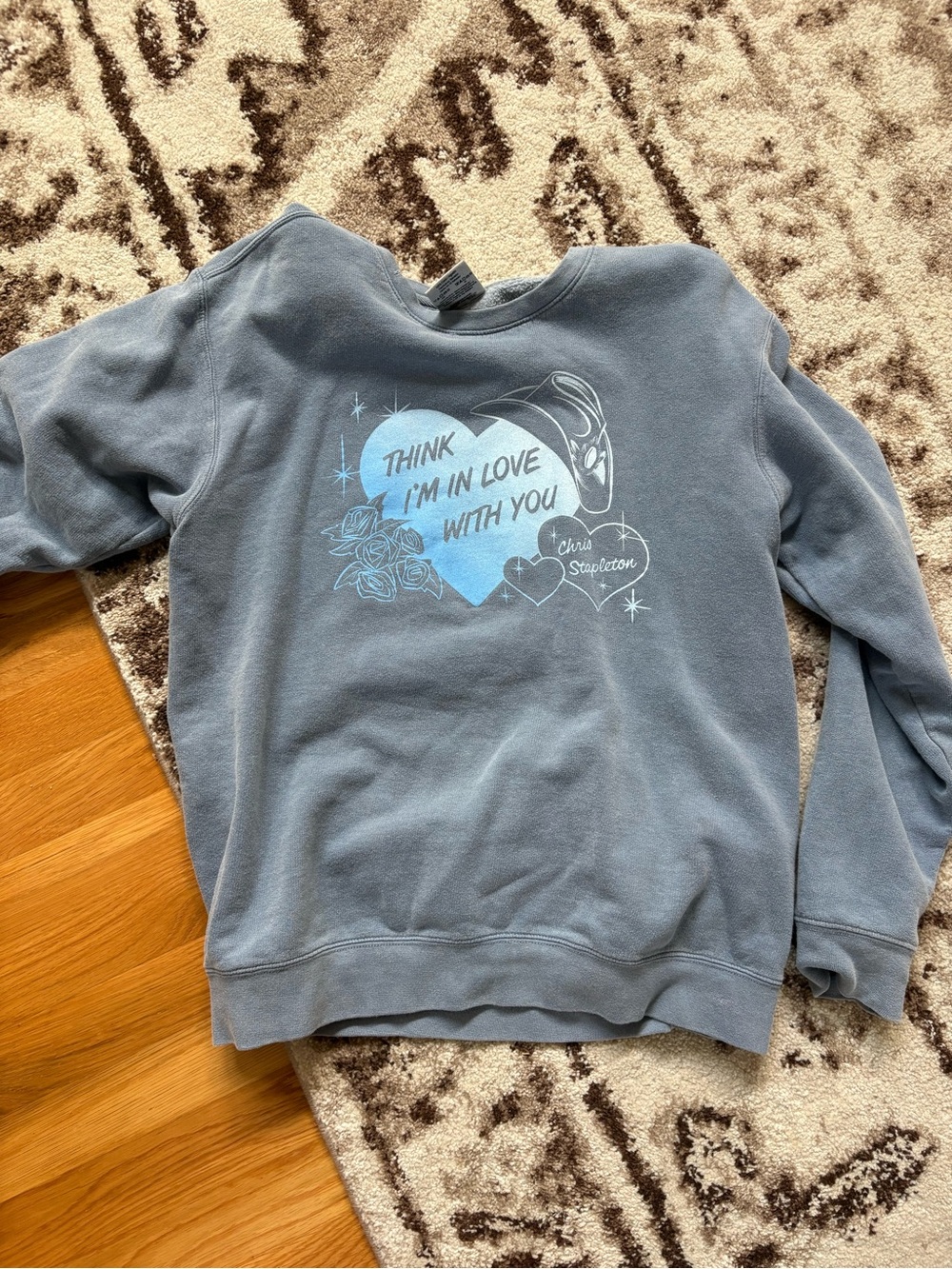 Comfort Colors Light Blue Graphic Crewneck Sweatshirt